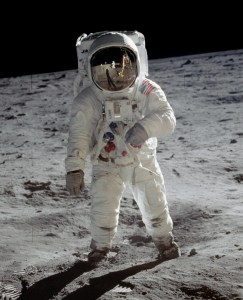 Buzz Aldrin in the Sea of Tranquility. Photo taken by Neil Armstrong. Credit: NASA