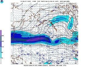 Powerful jet stream- early Jan. 2016. Image: NOAA