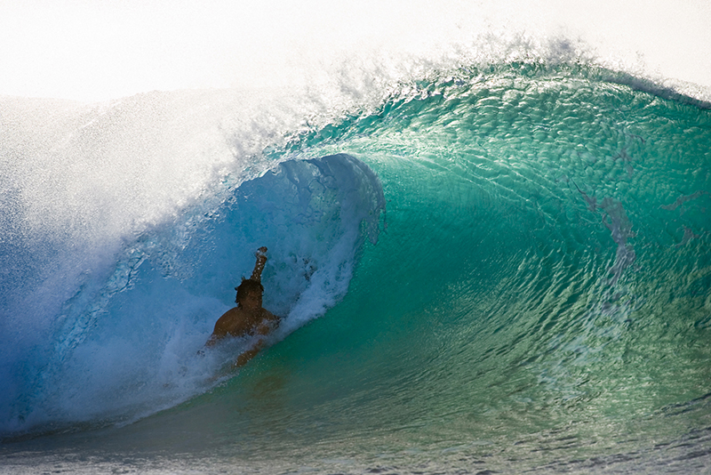 Tom Curren bodysurfing at Off The Wall.