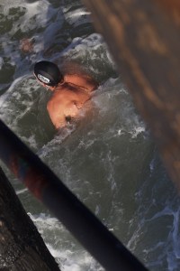 Spencer Ford doing a Pier lap in the current. 