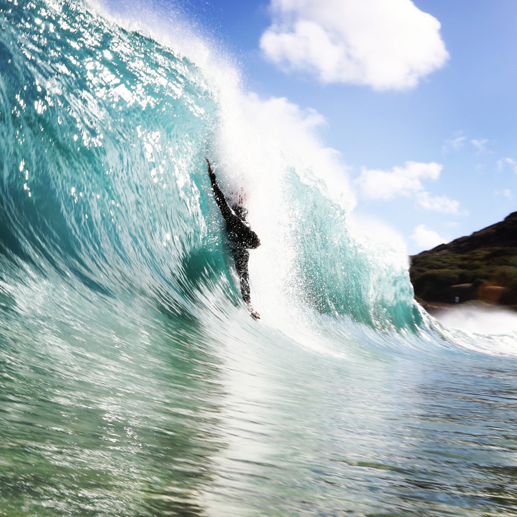 Keali'i on a vertical slab.